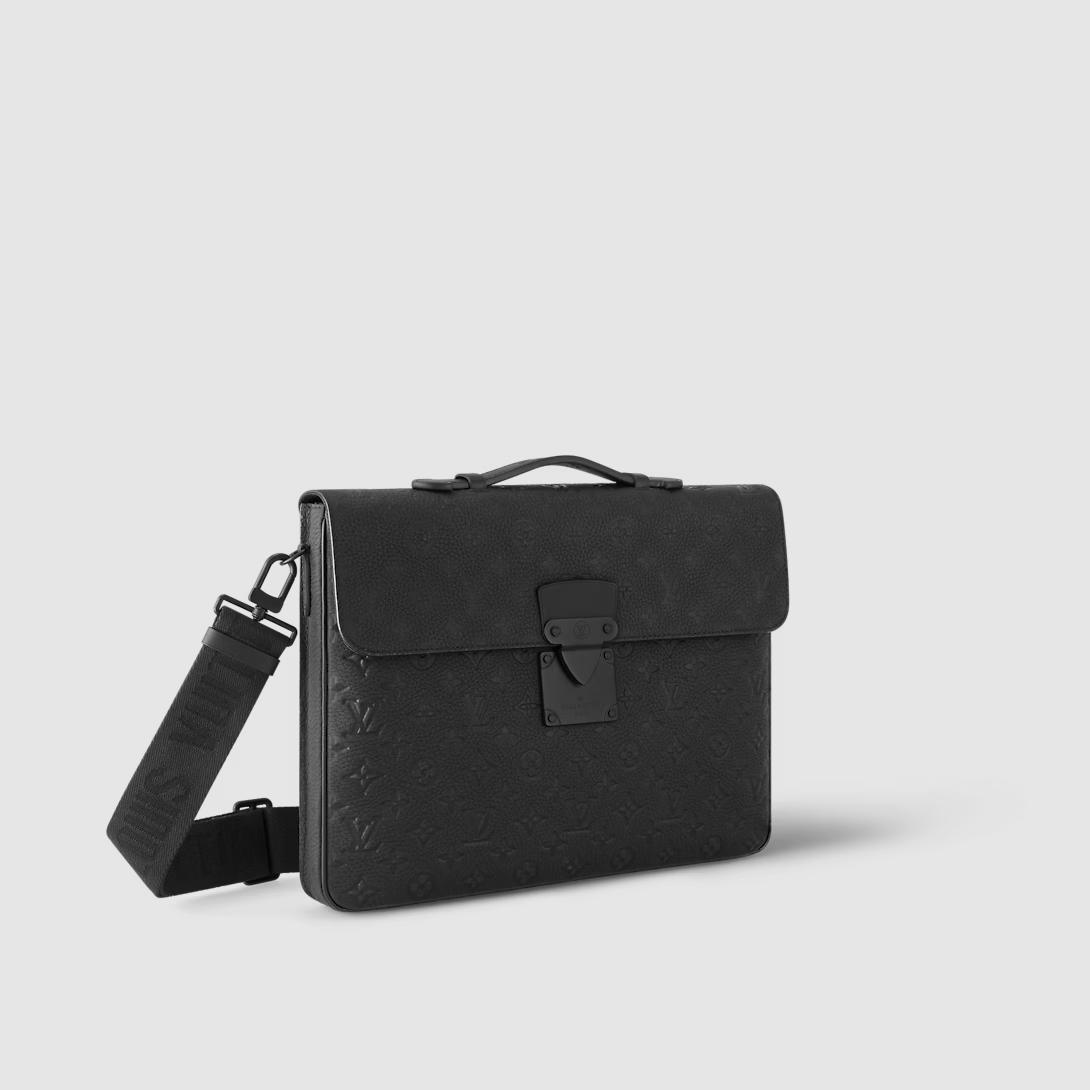 Túi Louis Vuitton S Lock Briefcase Nam Đen